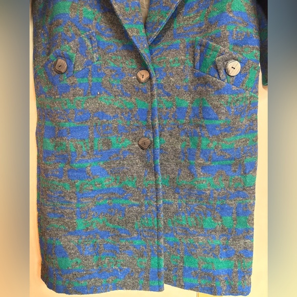 Vintage Abstract Long Coat - Picture 3 of 8